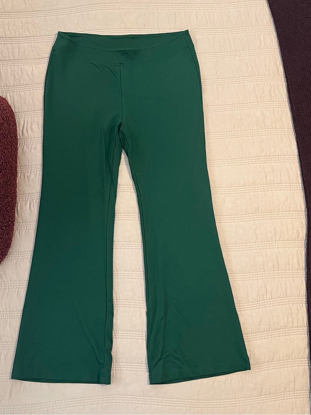 OGL Dark Green Flared Legging Pants Yoga Athleisure Workout Casual